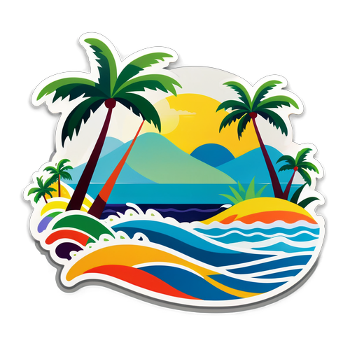 Abstraktong Sticker ng Waterfront ng Ormoc