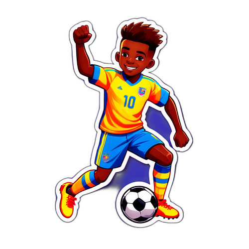 Canlı Bir Sticker: Kobbie Mainoo Futbol Temalı