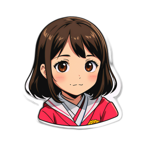 感情豊かなキャラクターのステッカー