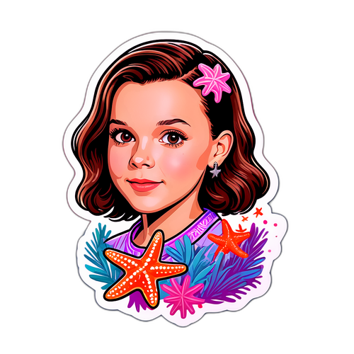 Αυτοκόλλητο με Πορτραίτο της Millie Bobby Brown