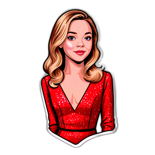 Návrh na samolepku s Sydney Sweeney