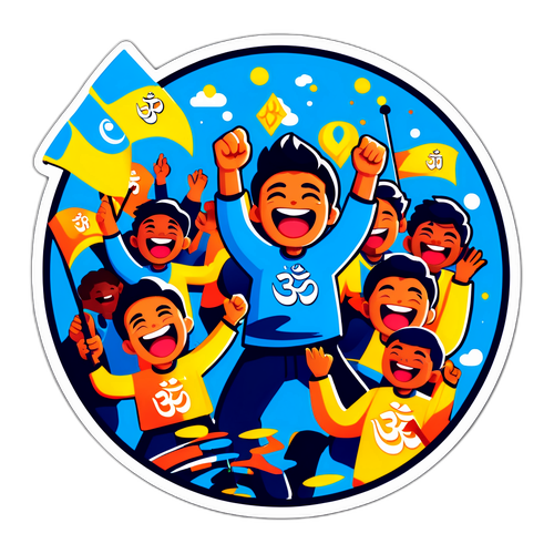 Vrolijke fans tijdens een OM-wedstrijd