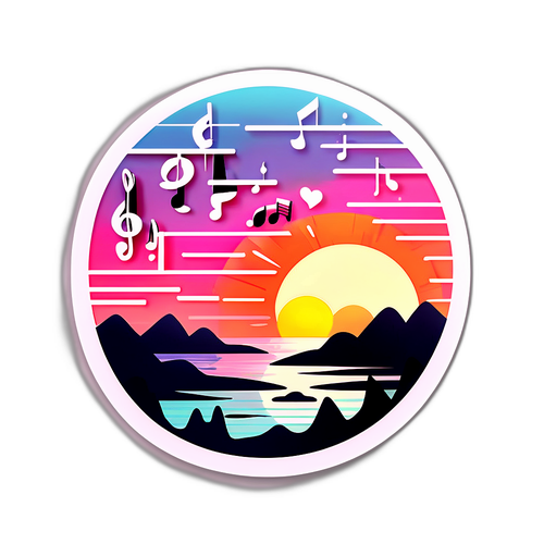 Beroligende solnedgang sticker