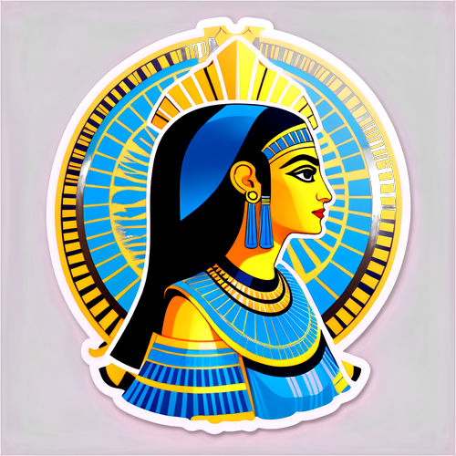 Kecantikan Cleopatra: Sticker Klasik dengan Motif Mesir yang Mengagumkan!