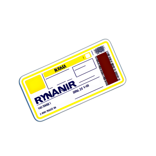 Sticker van een Ryanair-bordingspas met een humoristische twist