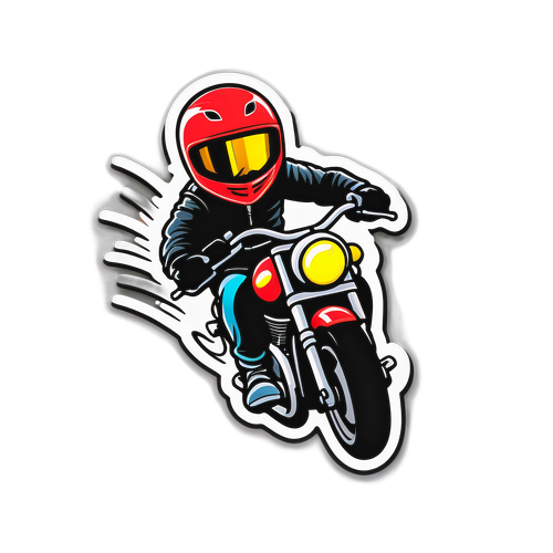 Masayang Sticker ng Biker