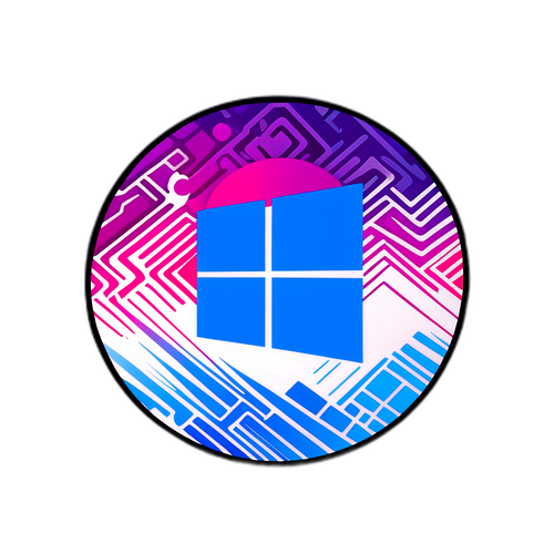 Nowoczesna naklejka logo Windows 10