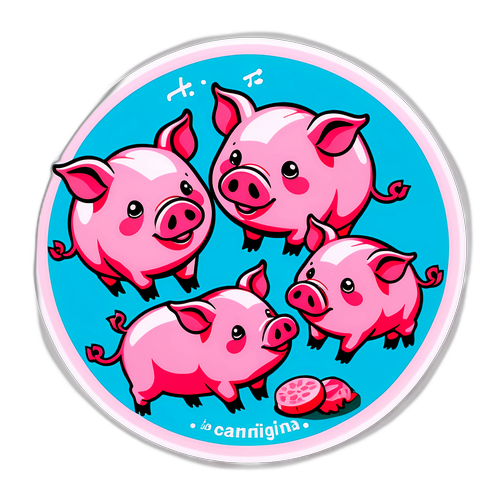 關於禁止屠豬的信息貼紙