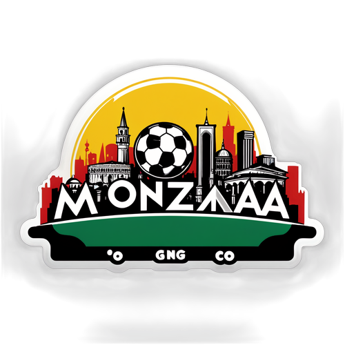 Sticker Skyline di Monza con Calcio