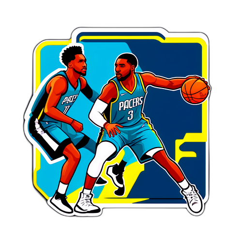 Adesivo Vibrante dos Pacers vs Hornets
