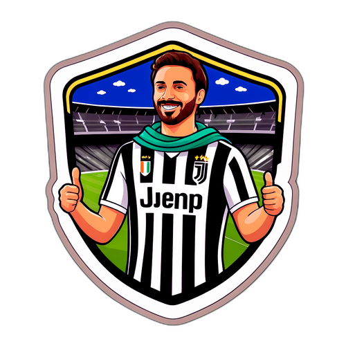 जुवेंटस एफसी फैन का स्टिकर