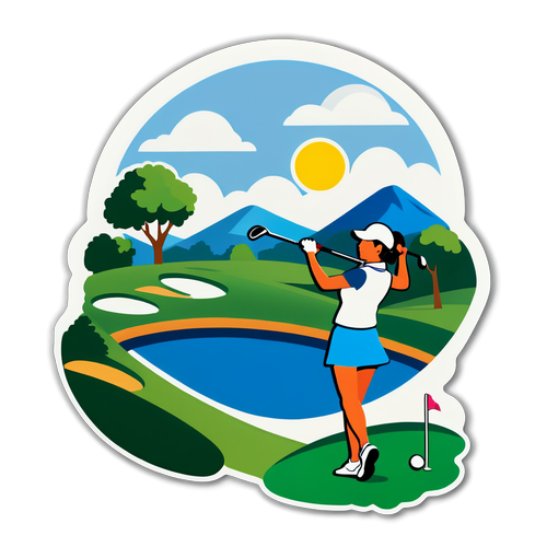 การออกแบบสติกเกอร์ LPGA นักกอล์ฟหญิง