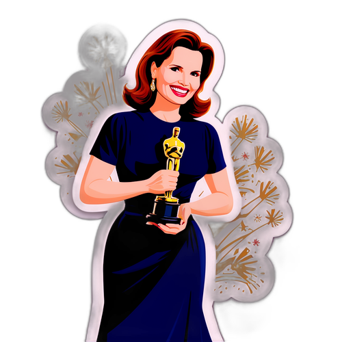 Geena Davis Oscar-voitto juhlatunnelmissa