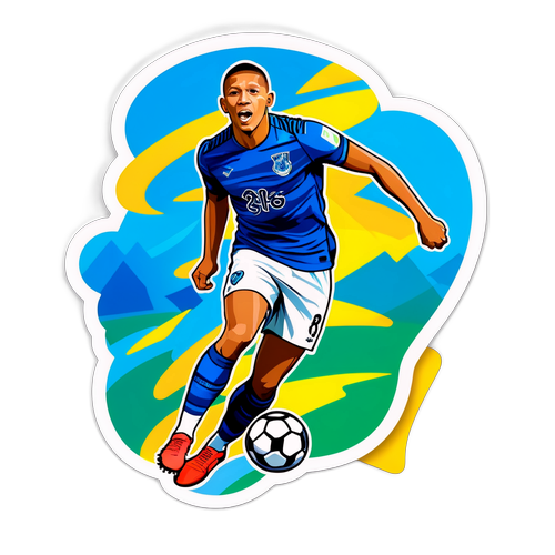 Ilustração de Richarlison em Ação