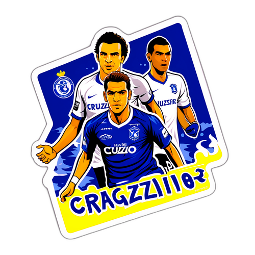 Adesivo Comemorativo Cruzeiro x Bragantino Estilizado como Pôster de Filme