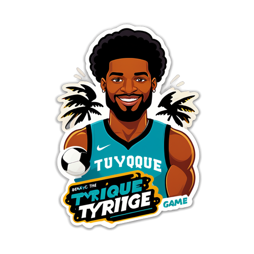 Stiker Tyrique George dengan Petikan Motivasi