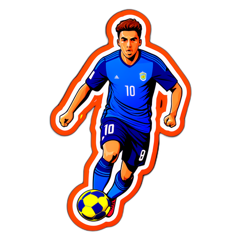 Klistermärke med Kulusevski som dribblar