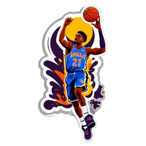 NBA-tematikájú matrica: 'Game On!'