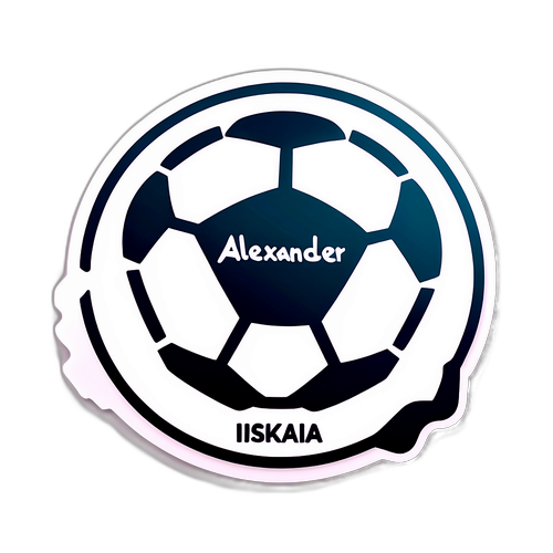 Minimalist Futbol Topu Sticker