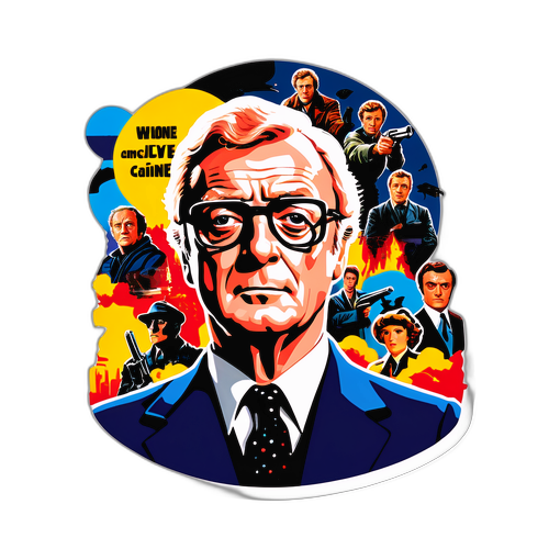 Michael Caine Collage Klistermärke