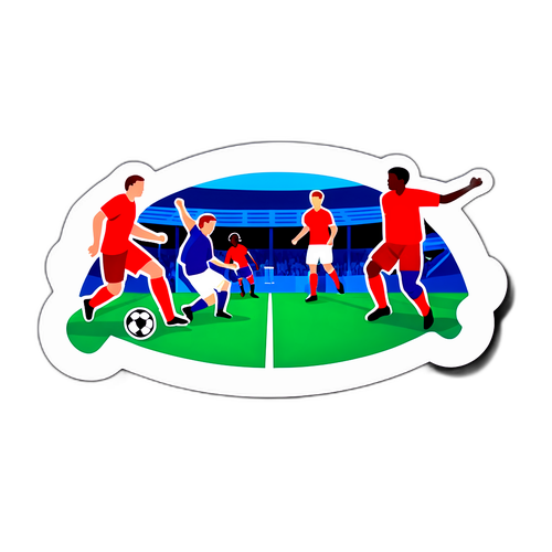 Sticker chủ đề thể thao - Trận bóng đá