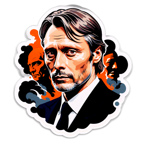 Drömlik klistermärke av Mads Mikkelsen