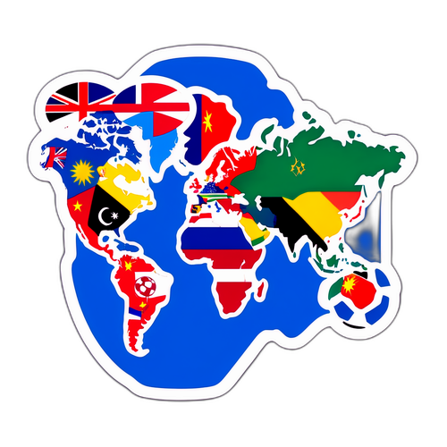 Verdenskort med flag fra håndbold-VM