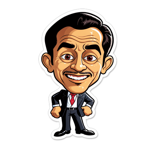 Adesivo Cartoon Inspirado em Tony Ramos