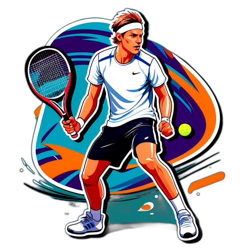 Jannik Sinner im dynamischen Tennis-Style