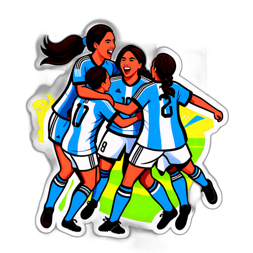 Perayaan Gol Tim Sepak Bola Wanita Argentina
