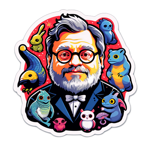 Artistieke sticker van Guillermo Del Toro