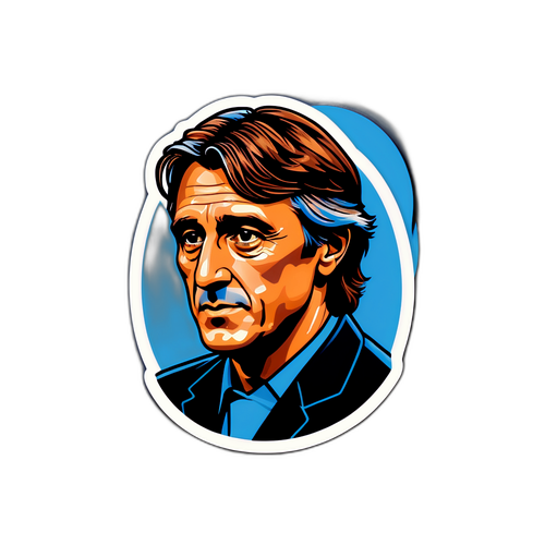 Stiker Emosional Perjalanan Pelatihan Roberto Mancini