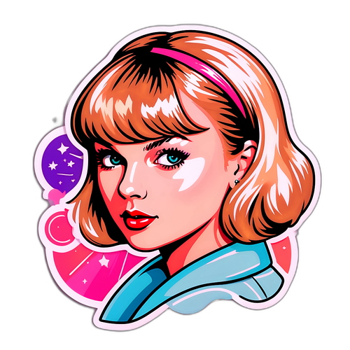 Illustration rétro de Taylor Swift