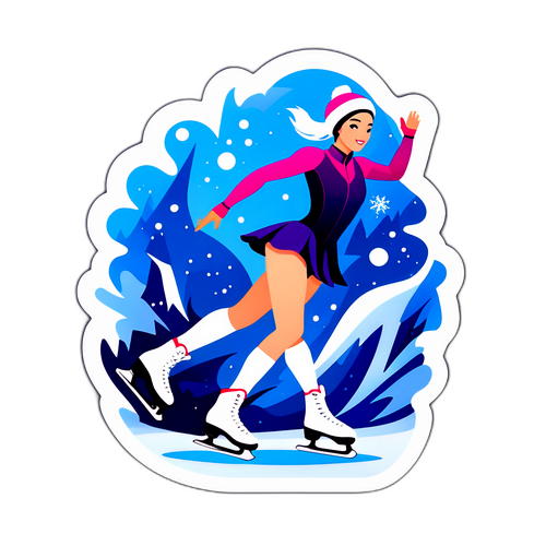 Figura Femminile in Pista di Pattinaggio