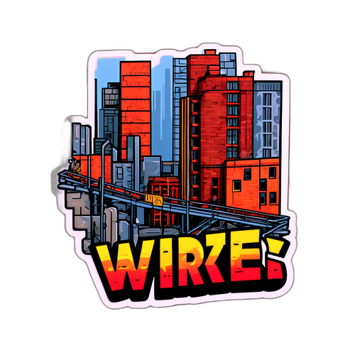 Gritigt klistermärke inspirerat av 'The Wire'