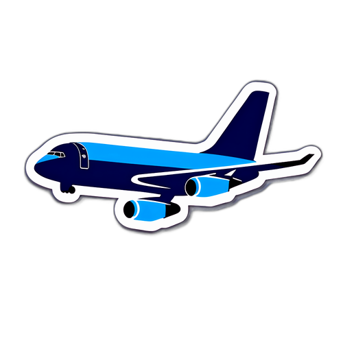 Uçak Silueti Sticker