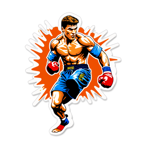 Krachtige sticker van kickbokser Rico Verhoeven