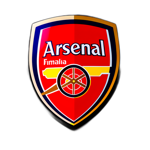 아스널의 슬로건을 담은 멋진 타이포그래피 스티커