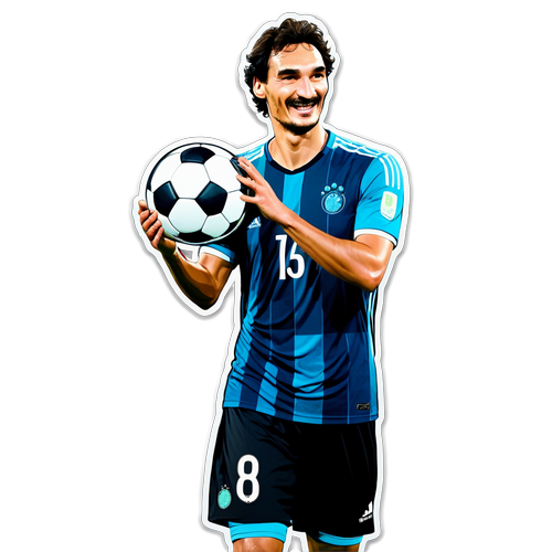 Sticker von Mats Hummels mit Fußball