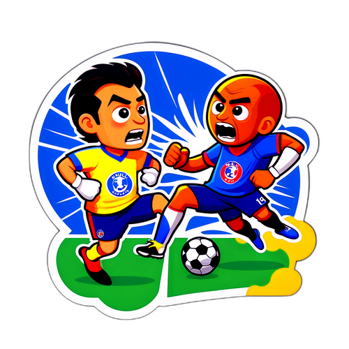 Desain Stiker Rivalitas Cruz Azul vs UANL