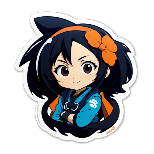 Matamis na Sticker ng Anime na may Crunchyroll Logo