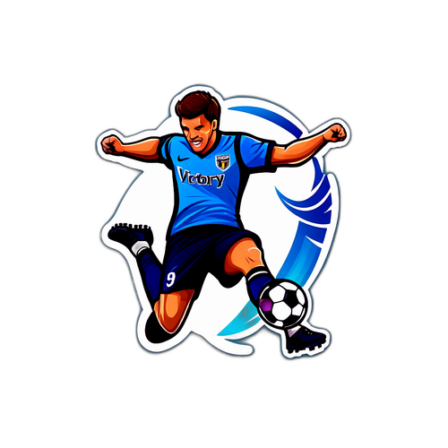 Fotballspiller med seier