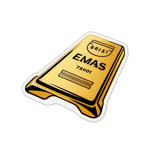 Stiker Minimalis Batang Emas dengan Harga