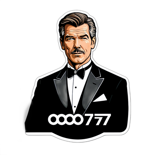 Sticker med Pierce Brosnan i Tuxedo