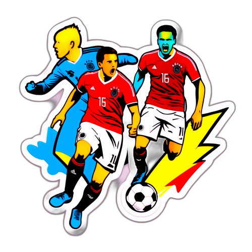 Stiker Sepak Bola Jerman vs Prancis