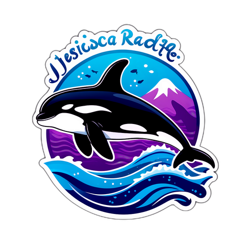 Adesivo de Orca Estilizada