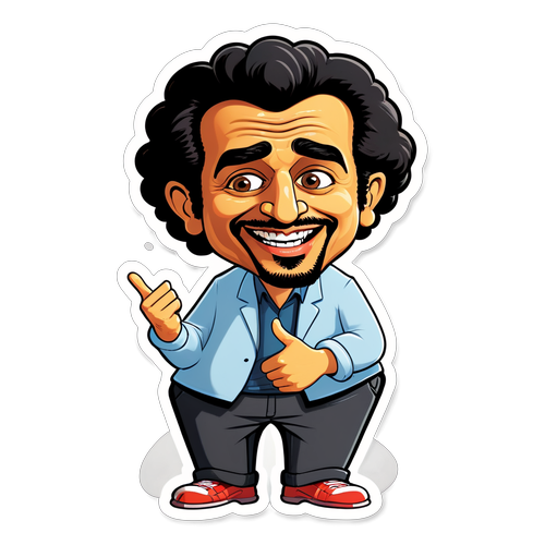 Caricature humoristique de Ramzy Bedia