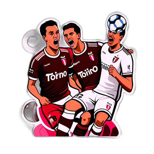 Σκηνή από τον αγώνα Τορίνο εναντίον Μίλαν με φανέλες και μπάλα, με πάθος και ενθουσιασμό