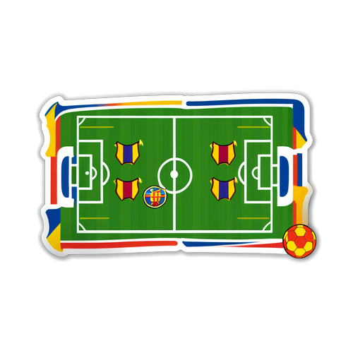 Fotbollsplan med Barcelona och Espanyol