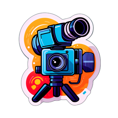 वीडियो बनाने की प्रक्रिया का स्टीकर